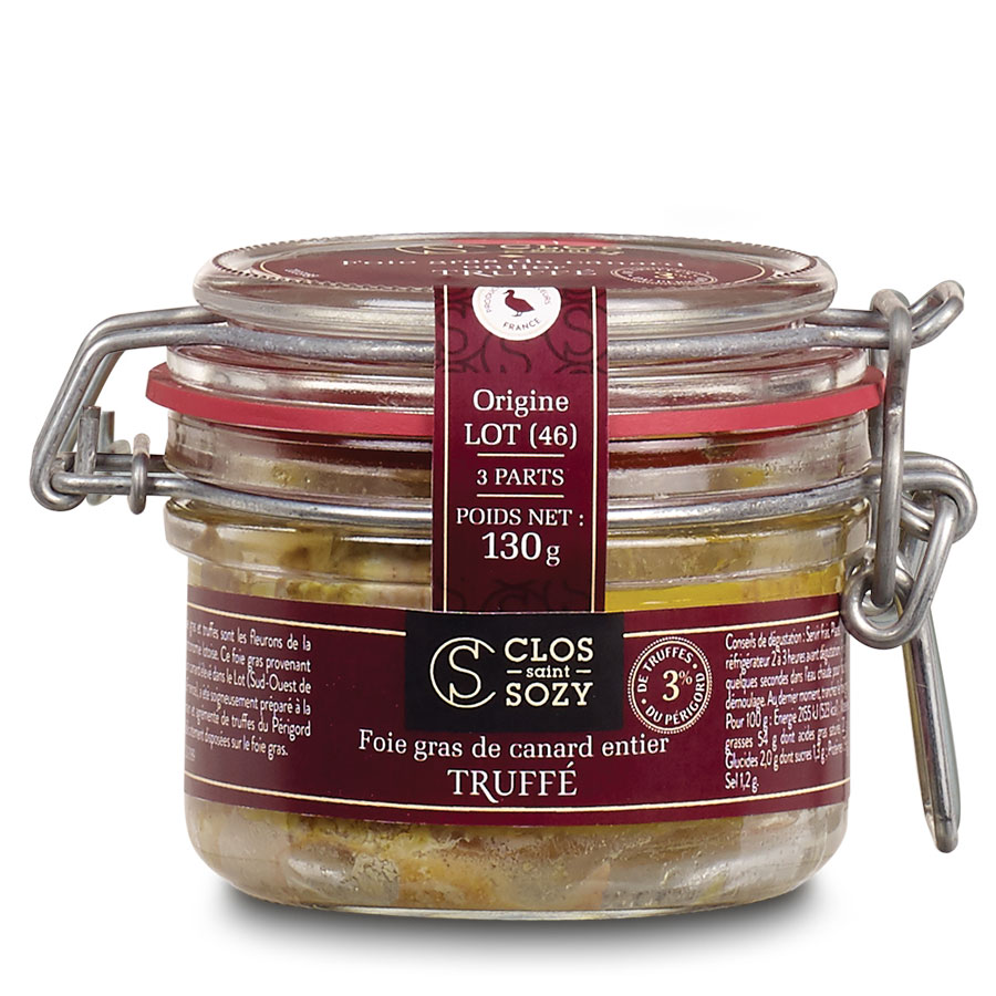 Foie gras de canard entier truffé 130g