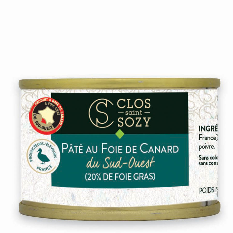 Pâté au foie gras de canard du Sud Ouest 20% de foie gras 65g