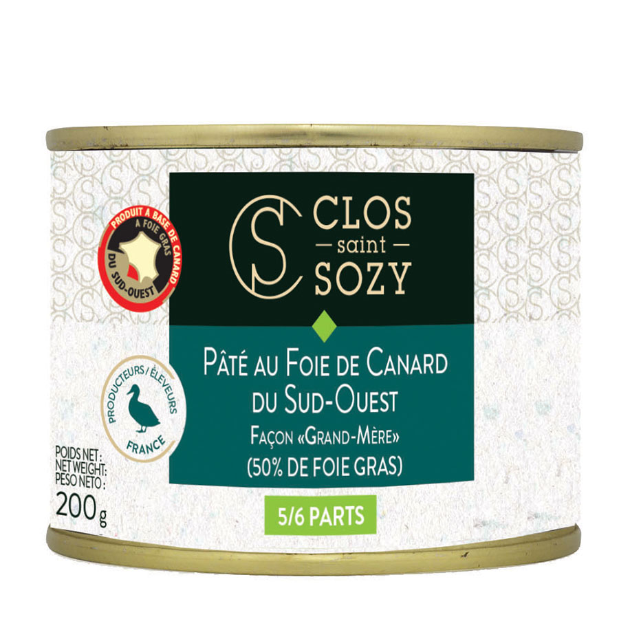 Pâté au foie gras de canard du Sud Ouest 200g