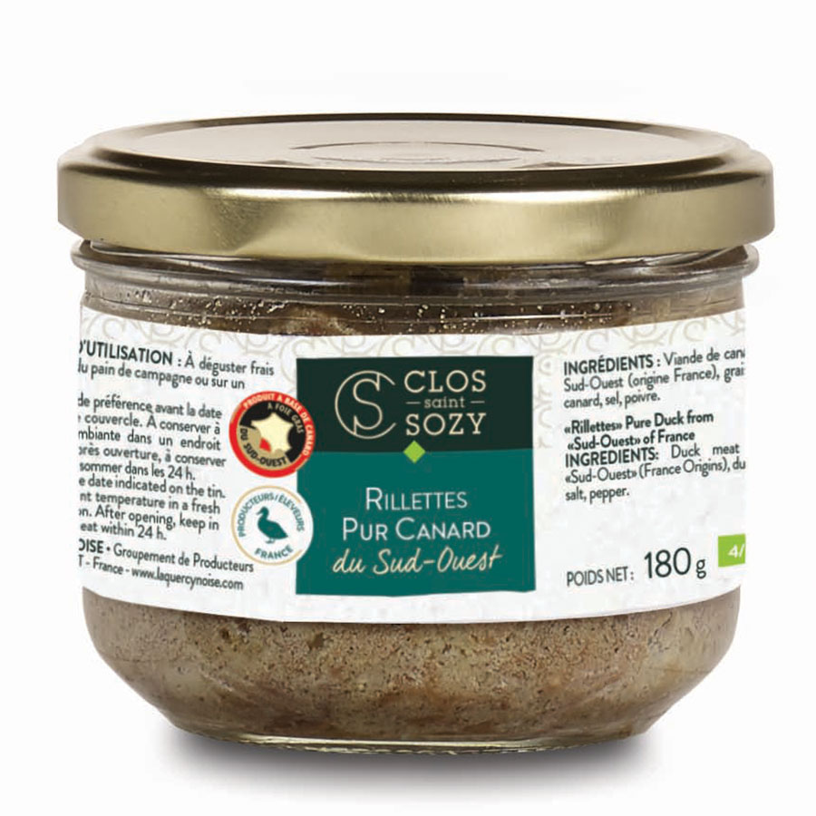 Rillettes pur canard du Sud Ouest 180g